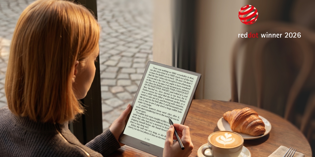 „PocketBook InkPad One“ pelnė „Red Dot Award 2026“ apdovanojimą už geriausią gaminio dizainą