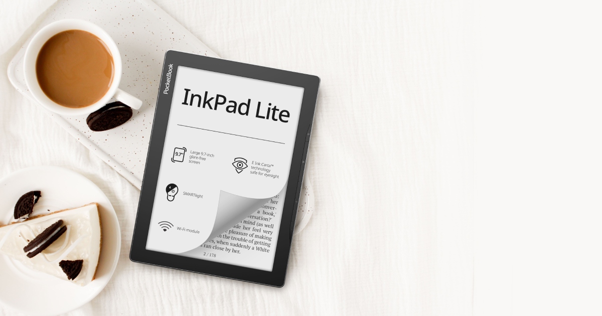 Naujoji skaityklė „PocketBook InkPad Lite“: didelio ekrano komfortas už prieinamą kainą