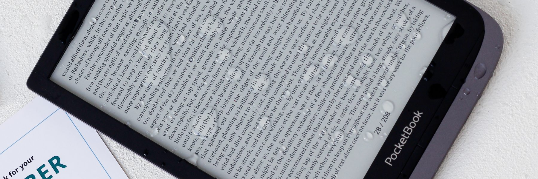 Vandeniui atspari skaityklė su apsaugos klase IPX7 arba IPX8: kokios įrenginio apsaugos galite tikėtis? 