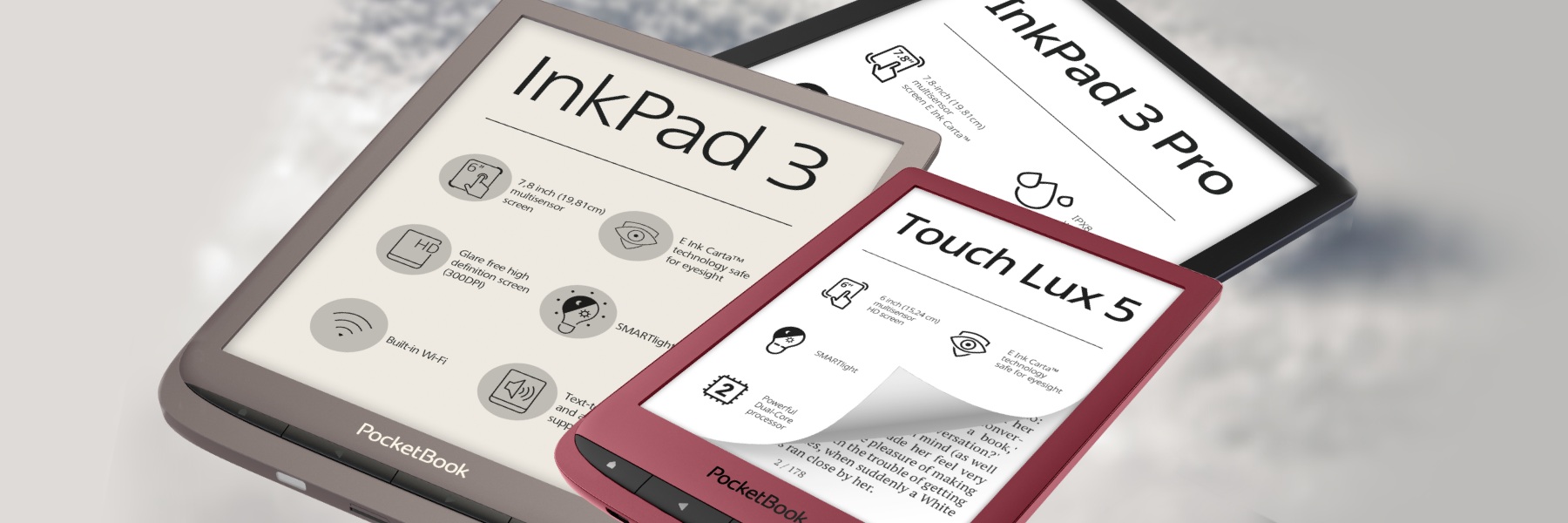 6.7 programinė įranga, skirta penkiems „PocketBook“ modeliams: geresnis garsas ir kiti patobulinimai